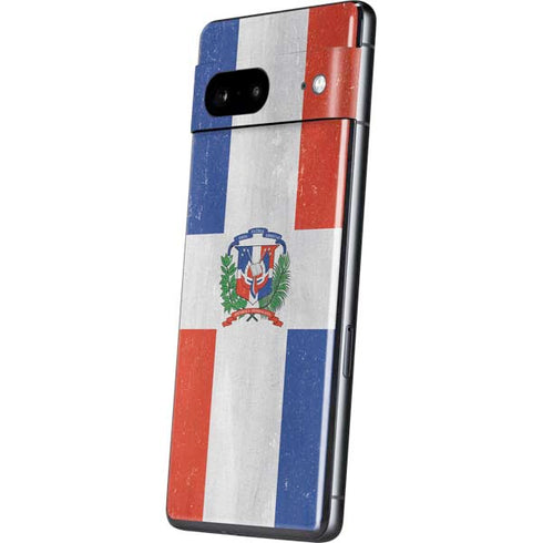 Dominican Republic Flag Distressed Pixel Skins